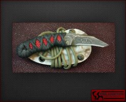 D. Hoskins  Rapture Tooth Forged Damascus Neck Knife