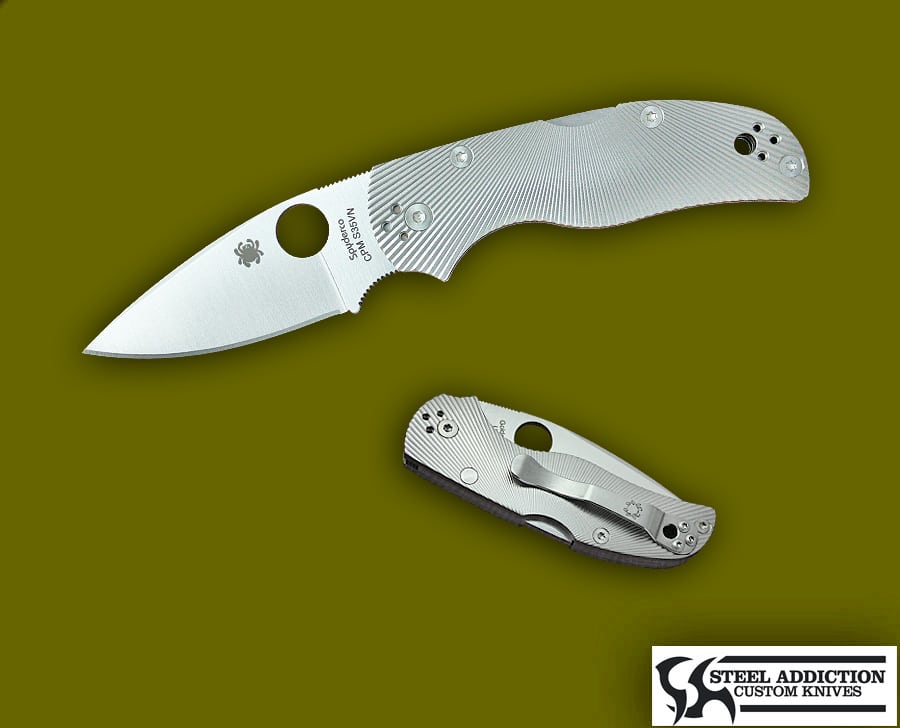 Spyderco Native 5 Titanium Steel Addiction Knives