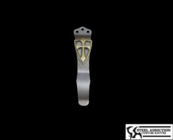 Steel Flame Royal Bronze Crusader Cross Pocket Clip for Emerson Knives