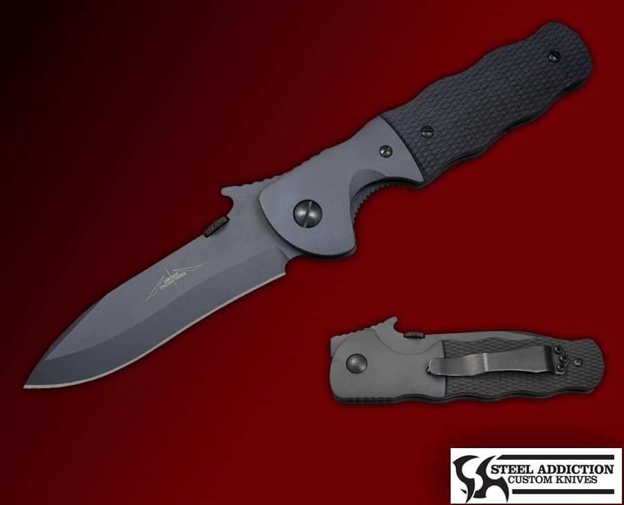 Emerson Custom BLACK GLADIUS Steel Addiction Knives