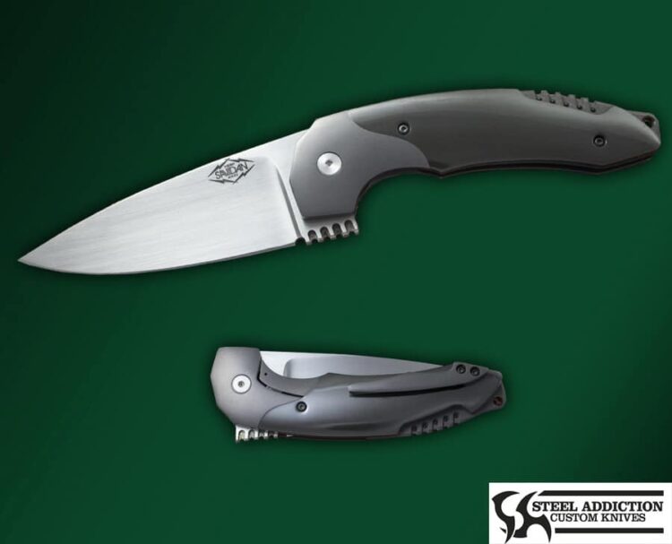 Thierry Savidan MAXIMUS Polished Zirconium Bolster Lock Flipper