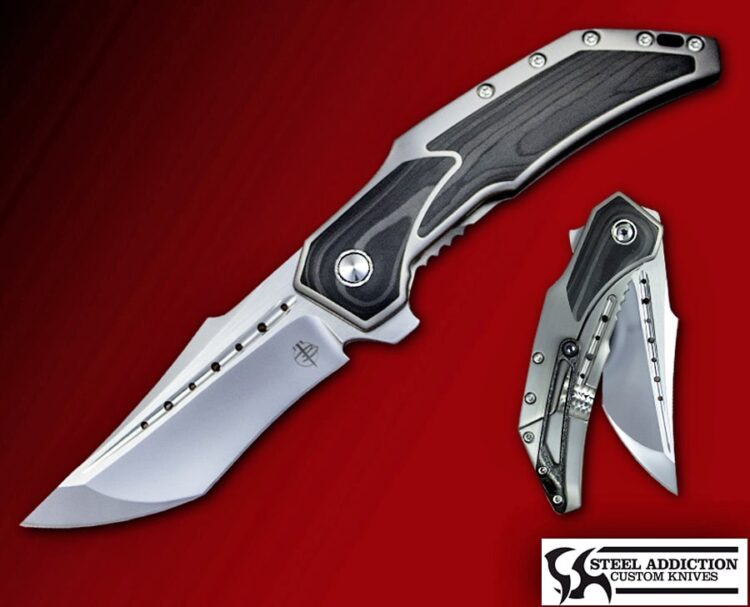 Begg Knives ASTIO In Herringbone Pearl Carbon Fiber