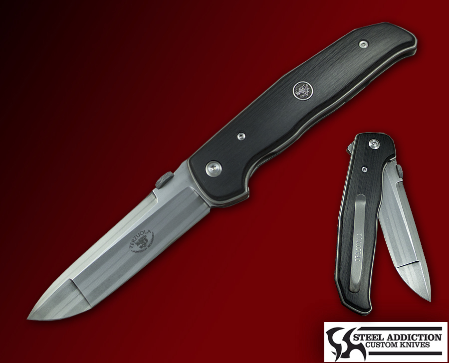 Bob Terzuola One OFF ATCF Low Profile Flipper - Steel Addiction Knives