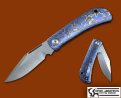 Jim Burke DEEP SWEDGE  DARK TI  DRESSED REBEL SLIPJOINT