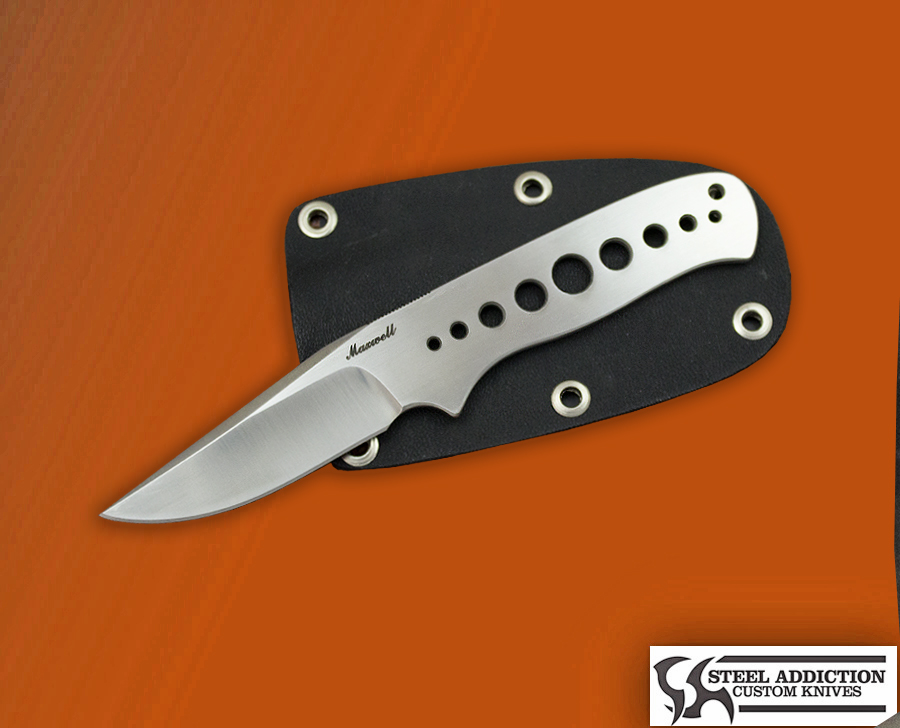 Don Maxwell Custom Drop Point Neck Knife Prototype