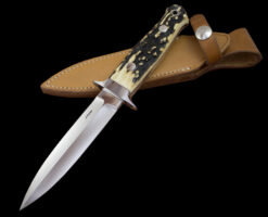 Alternative view of John Young Loveless Style STAG DAGGER In Leather