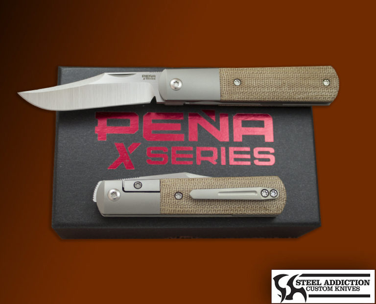 Pena Knives XSeries BARLOW Front Flipper Steel Addiction Knives