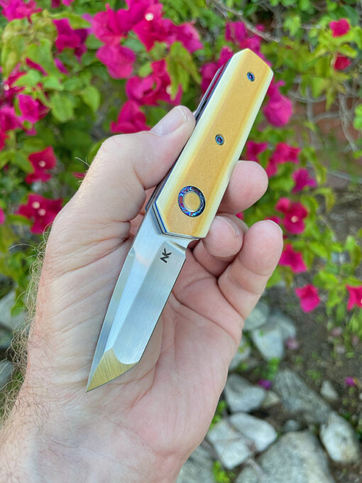 Chad Nell PODIUM Front Flipper In WESTY With Timascus Accents
