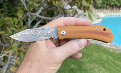 Alternative view of Jim Burke Rebel Slipjoint In ARMORCORE  DAMASCUS