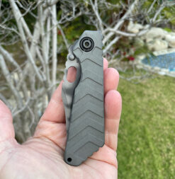 Alternative view of Strider Knives  Bowie Grind Tiger Stripe FATTY SNG