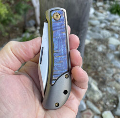 Alternative view of Jim Burke HOT HAMMERED MOKUTI FATTY Rebel Slipjoint