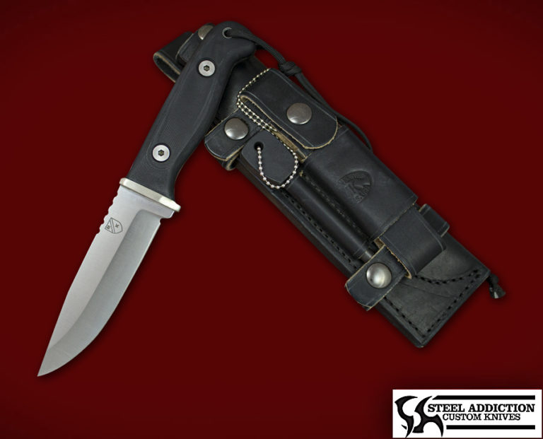 Martin Knives Survival Knife In Leather Steel Addiction Knives