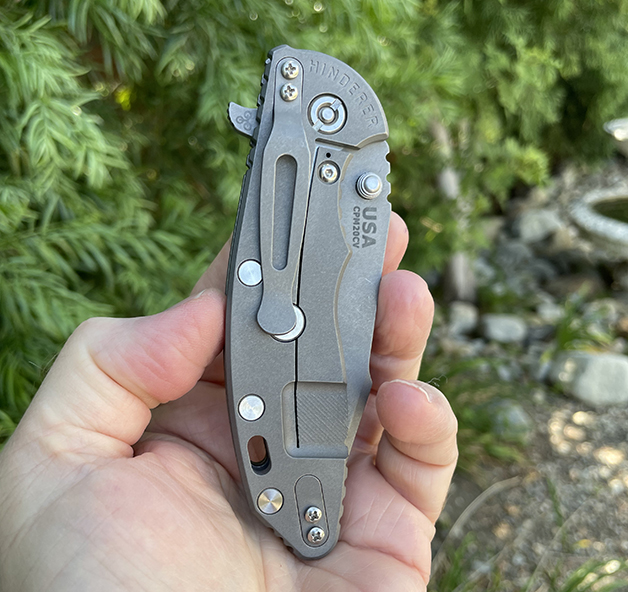 Rick Hinderer 3.5" SKINNY HARPOON  SPANTO CPM20CV TRI-WAY Working Finish - Image 2