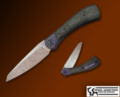 Oleksii Nesterenko DRESSED Damasteel PILGRIM Front Flipper