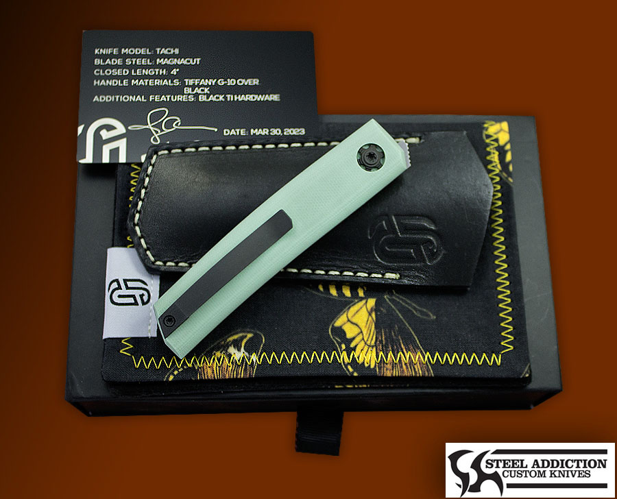 Jared Oeser TACHI Front Flipper In Tiffany G10 With MAGNACUT - Image 2