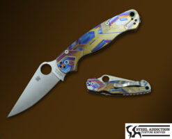 Spyderco Paramilitary 2 ANODIZED  Frames In CPM S110V