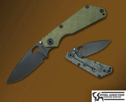Strider Knives OD Green Crosshatch SNG IN PD1