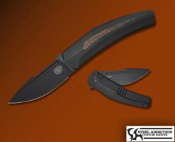 Tashi Bharucha Small Krypton Powered by Lee Williams KickSTOP With Lava Flow Fat Carbon Fiber Inlay In Black PVD