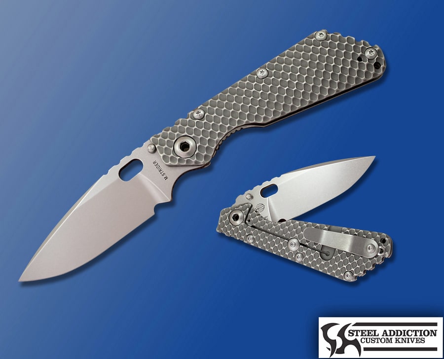 Strider Knives Double Gunner Grip SMF In Titanium
